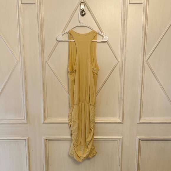 SUNDRY YELLOW RUCHED TANK DRESS - Picture 4 of 4